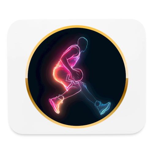 Basketball: Golden Court Glow - Mouse pad Horizontal