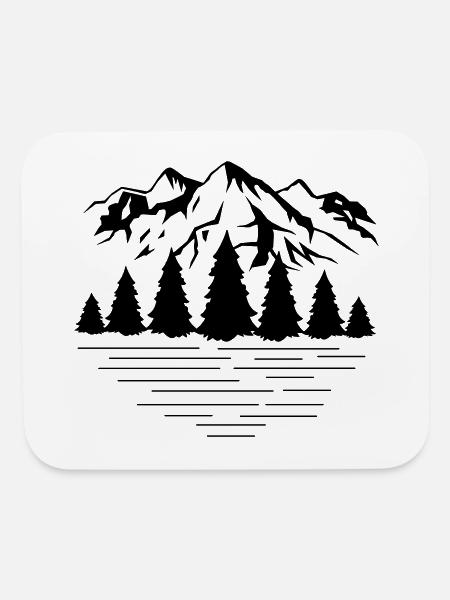 outdoor - Mouse pad Horizontal - white - Front