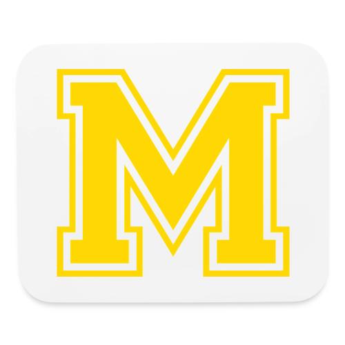 Letter M – Capital Athletic Alphabet Monogram - Mouse pad Horizontal