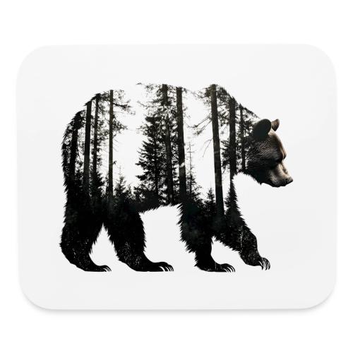 Evergreen Bear Silhouette - Mouse pad Horizontal