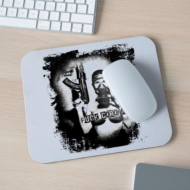 masked girl with AK - FUCK CORONA 4 bright clothes