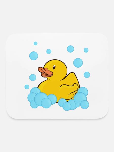 Rubber Duckie Bath - Mouse pad Horizontal - white - Front