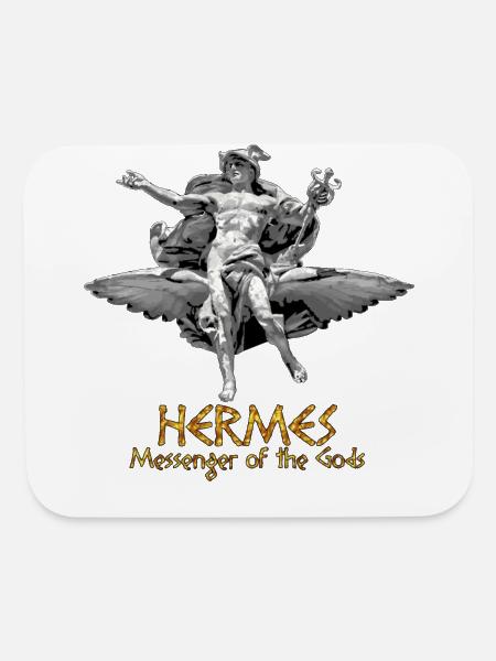 65 MCMLXV HERMES GREEK MYTHOLOGY GOD - Mouse pad Horizontal - white - Front