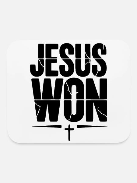 Jesus Won - Mouse pad Horizontal - white