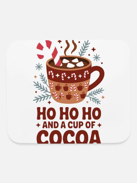 Festive Cocoa Mug Illustration - Mouse pad Horizontal - white