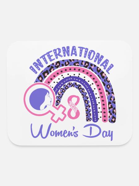 IWD Leopard Rainbow  - Mouse pad Horizontal - white - Front