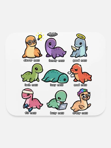 Monster Moods - Mouse pad Horizontal - white - Front