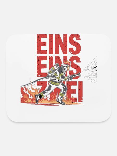  Fire Brigade Saying - 112 Emergency Call Hero In - Mouse pad Horizontal - white - Front