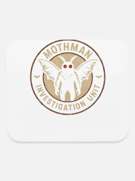 Mothman Investigation Unit Funny Cryptid Mothman - Mouse pad Horizontal - white - Front
