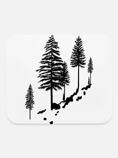 Pine Tree - Mouse pad Horizontal - white - Front