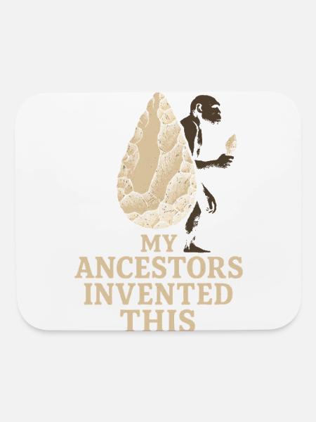 Prehistoric Homo Habilis Stone Tools - Mouse pad Horizontal - white - Front