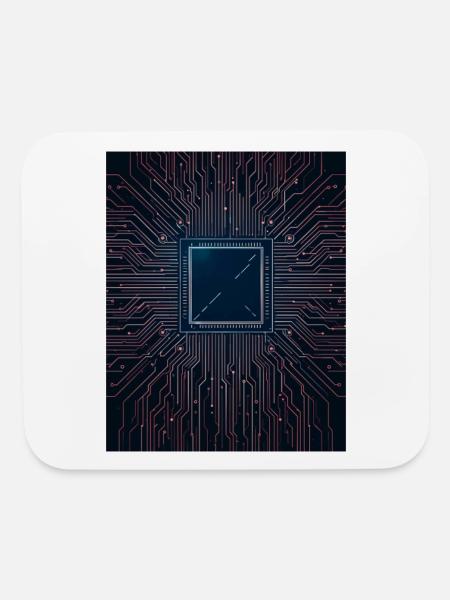 Tech Matrix Square - Mouse pad Horizontal - white - Front