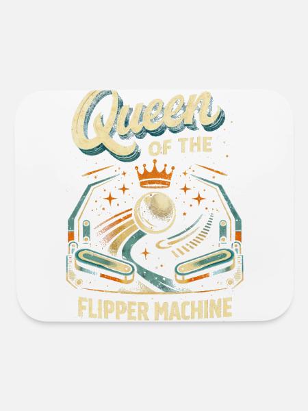 Pinball Queen Of The Flipper Machine - Mouse pad Horizontal - white - Front