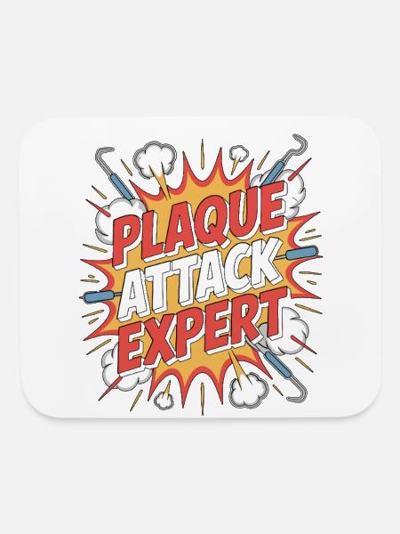 Periodontist Plaque Attack Expert Periodontology - Mouse pad Horizontal - white - Front