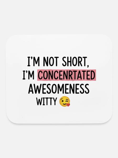 Concentrated Awesomeness. - Mouse pad Horizontal - white - Front