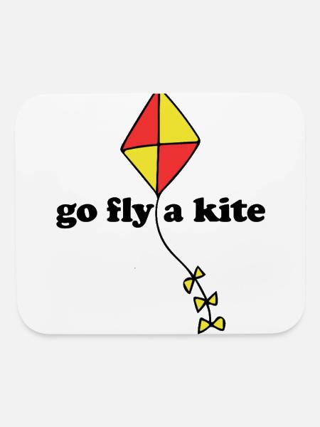 Diamond Kite Burst in Red and Yellow - Mouse pad Horizontal - white - Front