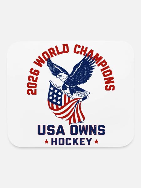 USA World Champs Hockey Eagle - Mouse pad Horizontal - white - Front