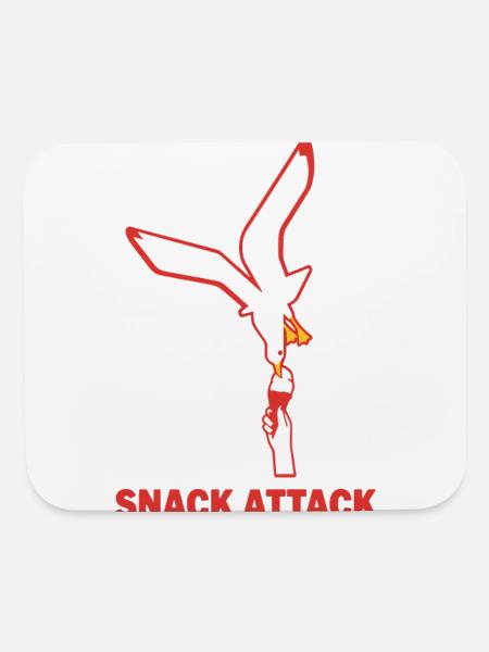 Snack Attack Seagull Ice Cream - Mouse pad Horizontal - white - Front