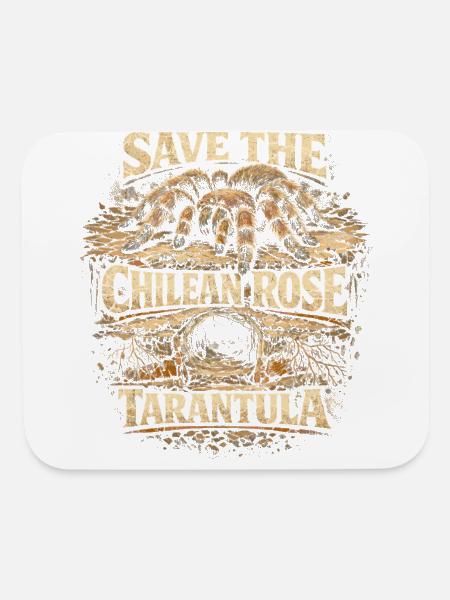 The Chilean Rose Tarantula - Mouse pad Horizontal - white - Front