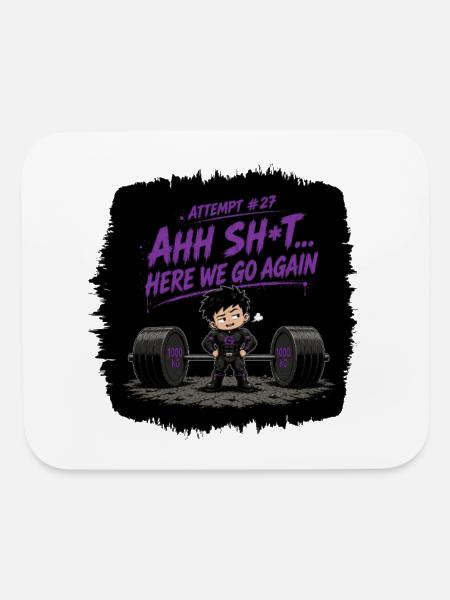 Here We Go Again Cartoon SuperHero Gravio - Mouse pad Horizontal - white - Front