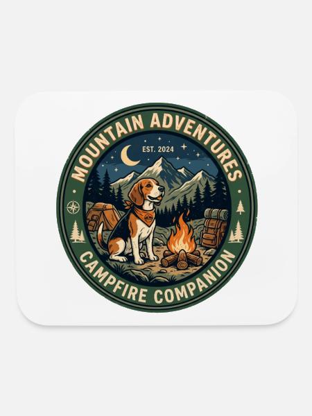 Mountain Campfire Companion - Mouse pad Horizontal - white - Front