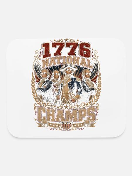 1776 National Champs 4th Of July Founding Fathers - Mouse pad Horizontal - white - Front