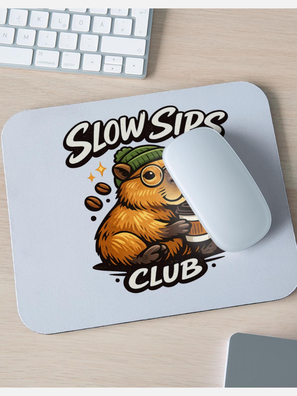 Slow Sips Club - Mouse pad Horizontal - white - Front