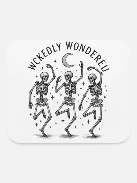 Moonlit Skeletons Dance - Mouse pad Horizontal - white - Front
