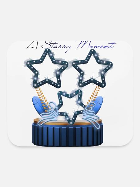 A Starry Moment: Lighted Star Stage - Mouse pad Horizontal - white - Front