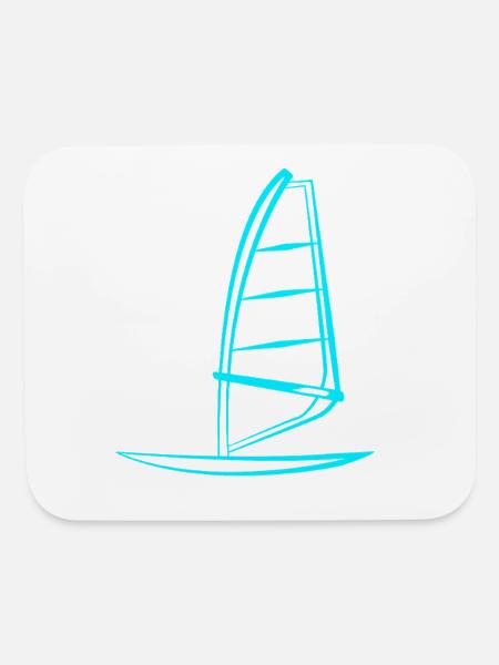 Windsurfing Water Sports Surfer - Mouse pad Horizontal - white - Front