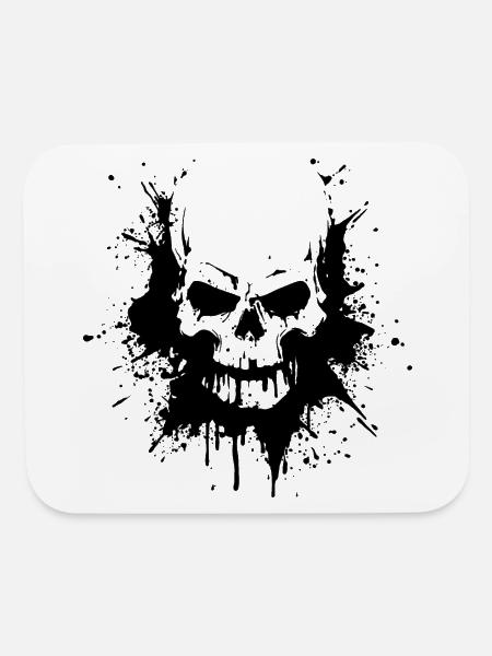 skull and bones - Mouse pad Horizontal - white - Front