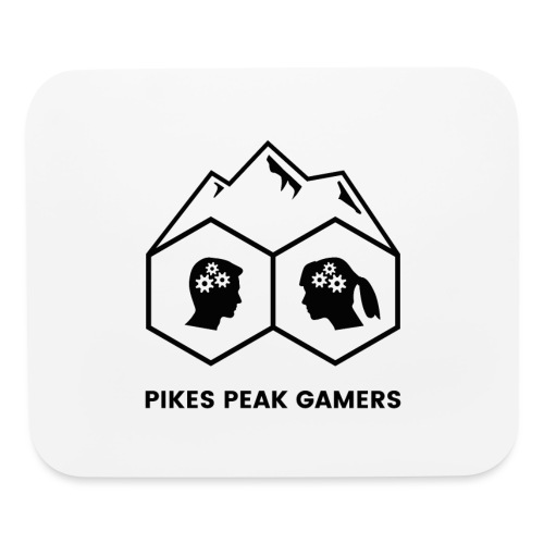 Pikes Peak Gamers Logo (Solid White) - Mouse pad Horizontal