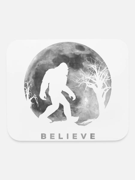 Bigfoot Full Moon I Believe Sasquatch - Mouse pad Horizontal - white - Front