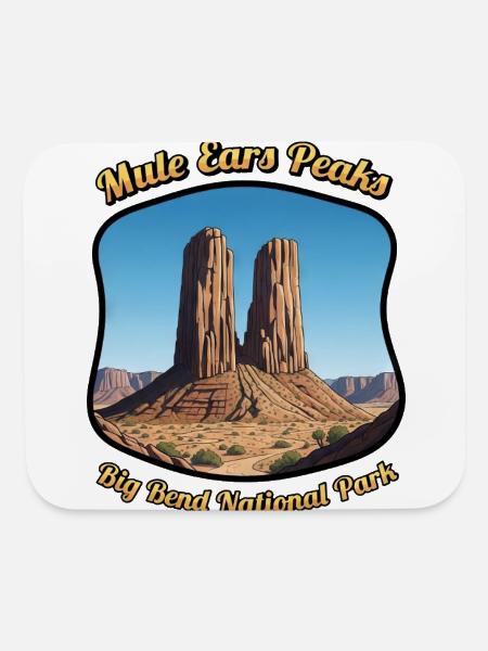 Big Bend National Park Mule Ears Peaks vacation  - Mouse pad Horizontal - white - Front