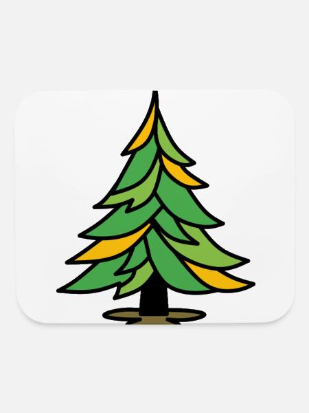 Stylized Pine Tree - Mouse pad Horizontal - white - Front