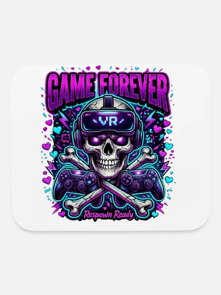 Game Forever Skull VR Neon - Mouse pad Horizontal - white - Front