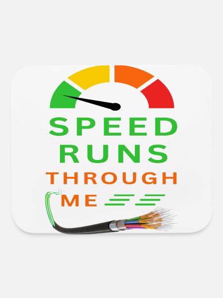 Speed_Runs_Through_Me_-_sized - Mouse pad Horizontal - white
