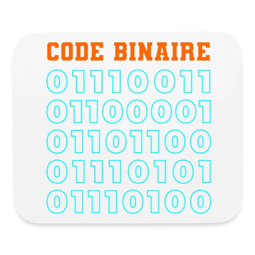 Hi in binary code - Mouse pad Horizontal