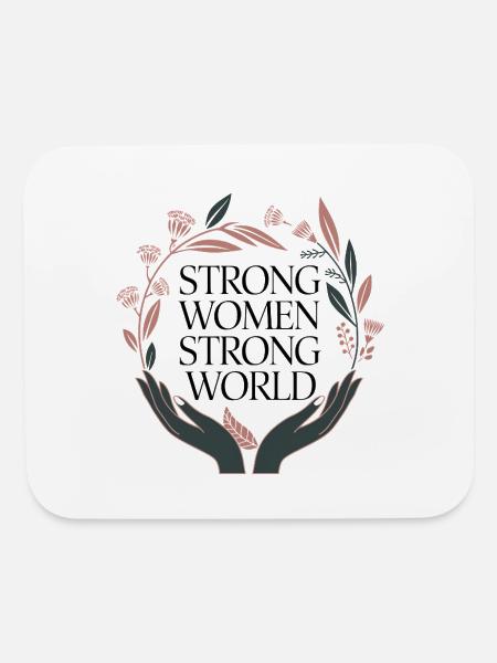 Strong Women, Strong World - Mouse pad Horizontal - white - Front
