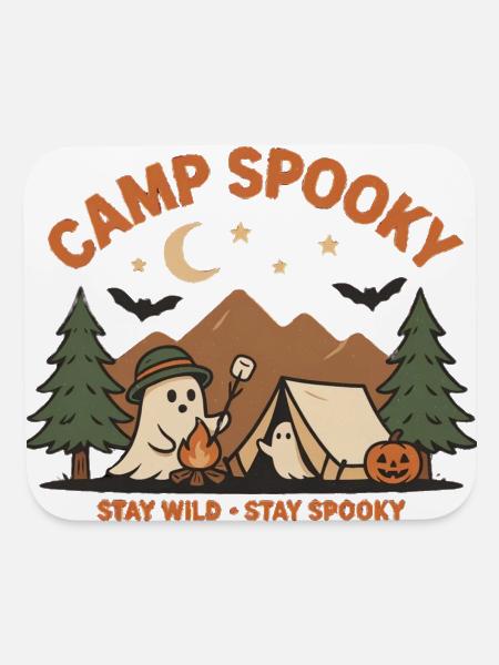 Camp Spooky – Stay Wild Stay Spooky Halloween - Mouse pad Horizontal - white - Front
