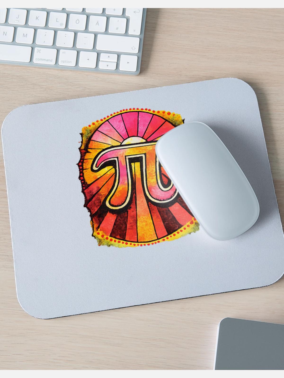 Pi Radiant Sunburst - Mouse pad Horizontal - white - Front