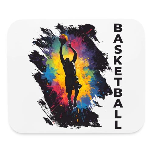 High Energy Basketball Paint Splatter Art - Mouse pad Horizontal