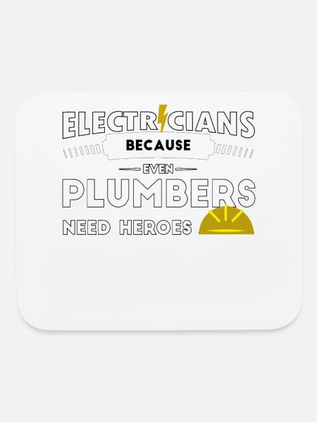 Electrician, Electrician electricians, lineman - Mouse pad Horizontal - white
