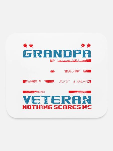 I'm A Dad Grandpa Veteran 4th of July American - Mouse pad Horizontal - white - Front