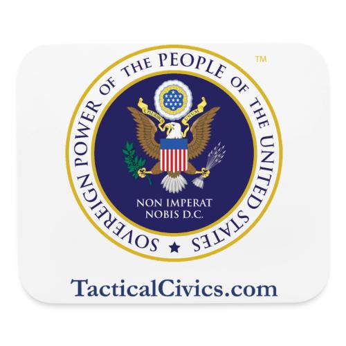 The People's Seal with blue url - Mouse pad Horizontal