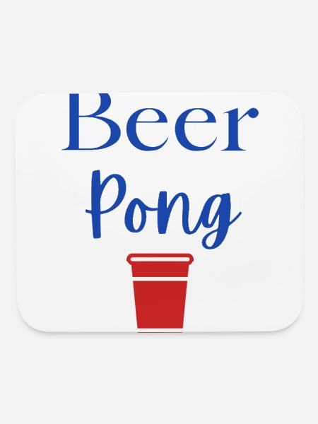 Iconographie du Beer Pong Cup - Tapis de souris - blanc - Devant
