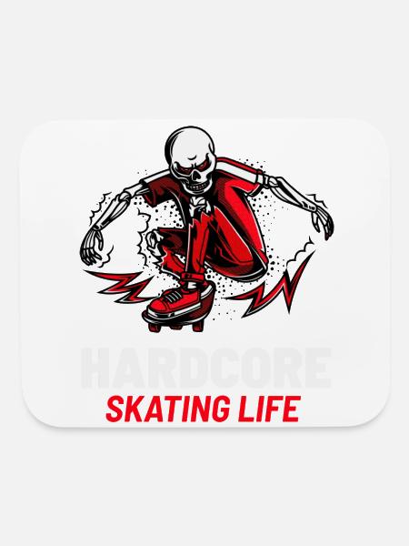HARDCORE SKATING LIFE - Mouse pad Horizontal - white