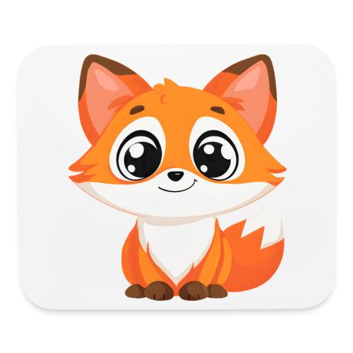 Adorable Cartoon Fox with Big Innocent Eyes - Mouse pad Horizontal