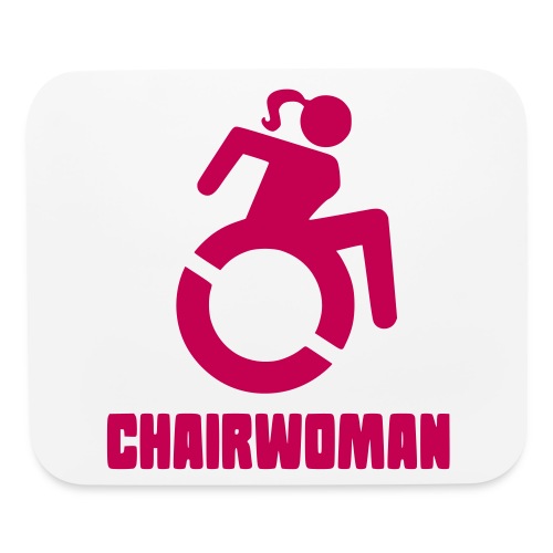 Chairwoman, woman in wheelchair girl in wheelchair - Mouse pad Horizontal