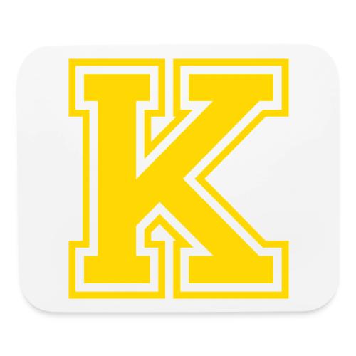 Letter k – Capital Athletic Alphabet Monogram - Mouse pad Horizontal
